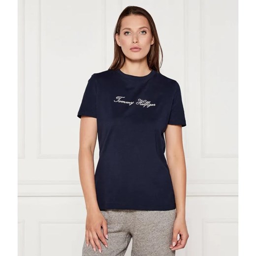 Tommy Hilfiger T-shirt | Regular Fit ze sklepu Gomez Fashion Store w kategorii Bluzki damskie - zdjęcie 184692412