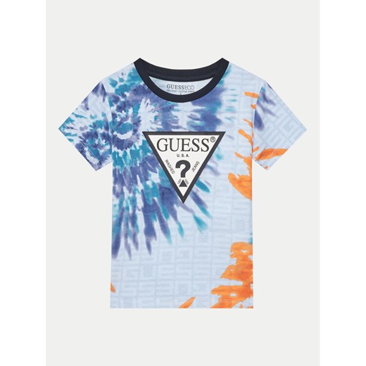 Guess T-Shirt N5GI07 K8HM4 Niebieski Regular Fit ze sklepu MODIVO w kategorii T-shirty chłopięce - zdjęcie 184693413