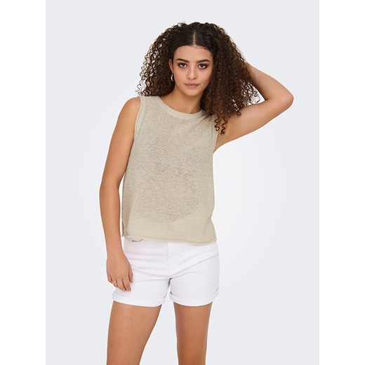 ONLY Top w kolorze beżowym S promocja Limango Polska