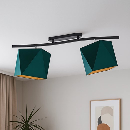 Nowoczesna lampa sufitowa do sypialni CORONA GOLD z regulacją kąta padania światła ze sklepu Lysne w kategorii Lampy sufitowe - zdjęcie 184693671