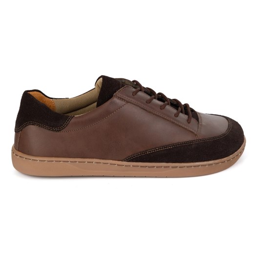 Olivier Polskie buty męskie barefoot brązowe skórzane Reno ze sklepu ButyModne.pl w kategorii Półbuty męskie - zdjęcie 184693763