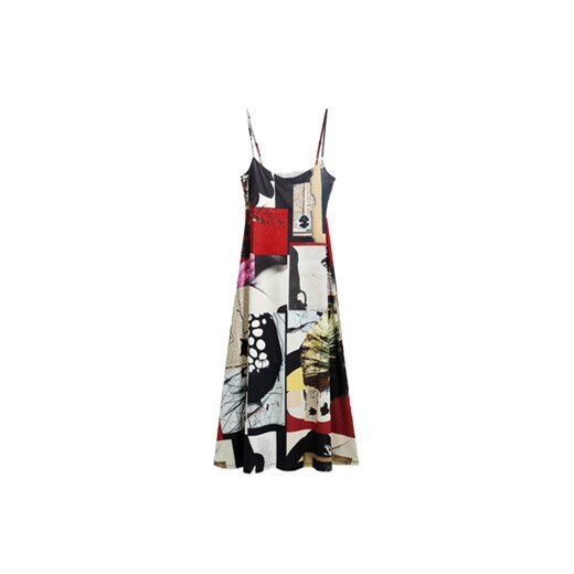 Desigual Sukienka codzienna Newspaper Coll 25SWVK40 Kolorowy Regular Fit Desigual XL MODIVO