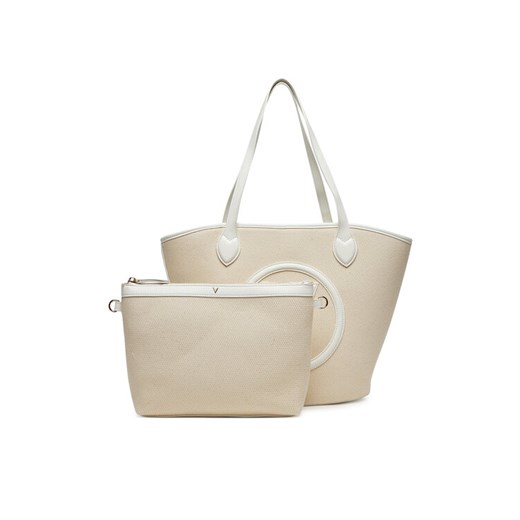 Valentino Torebka VBS7QO02CAN Écru ze sklepu MODIVO w kategorii Torby Shopper bag - zdjęcie 184695751