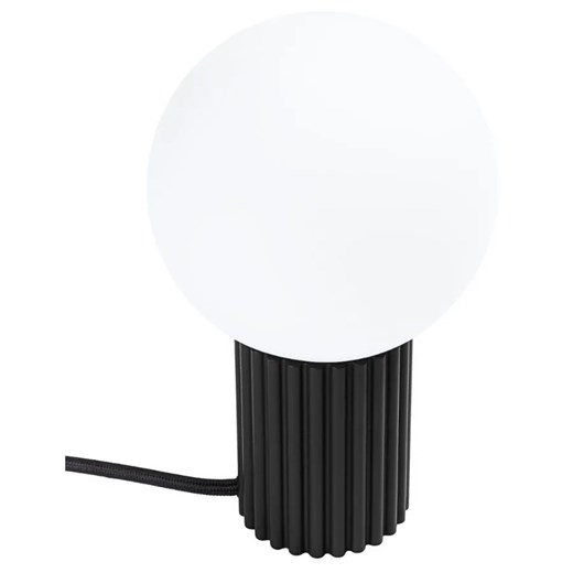 Czarna ryflowana lampa stołowa - K601-Buble ze sklepu Edinos.pl w kategorii Lampy stołowe - zdjęcie 184695821