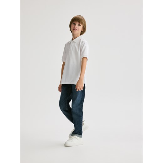 Reserved - T-shirt polo - biały ze sklepu Reserved w kategorii T-shirty chłopięce - zdjęcie 184696252