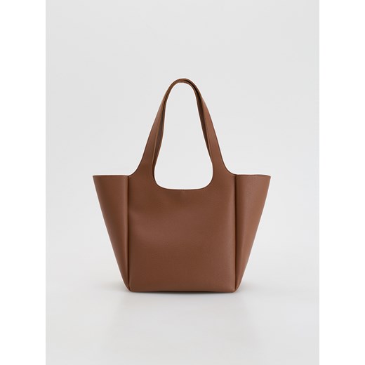 Reserved - Torebka shopper - brązowy ze sklepu Reserved w kategorii Torebki damskie - zdjęcie 184696544
