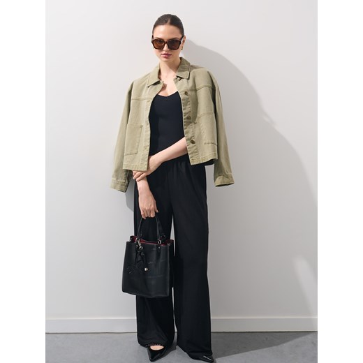 Mohito - Czarny top na ramiączkach - czarny Mohito S Mohito