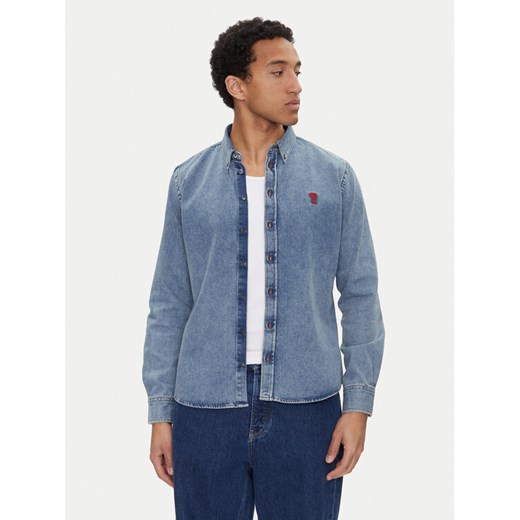 AMI PARIS Koszula jeansowa USH063.DE0056 Niebieski Regular Fit ze sklepu MODIVO w kategorii Koszule męskie - zdjęcie 184698923