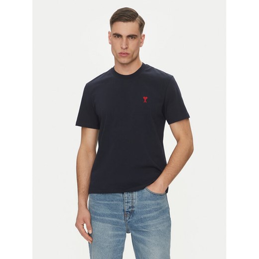 AMI PARIS T-Shirt BFUTS035.724 Granatowy Regular Fit ze sklepu MODIVO w kategorii T-shirty męskie - zdjęcie 184698932