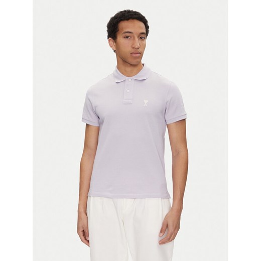 AMI PARIS Polo HPL060.760 Fioletowy Regular Fit ze sklepu MODIVO w kategorii T-shirty męskie - zdjęcie 184698953