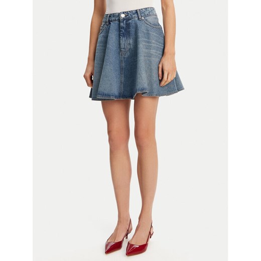 AMI PARIS Spódnica jeansowa FSK038.DE0046 Granatowy Regular Fit ze sklepu MODIVO w kategorii Spódnice - zdjęcie 184698960