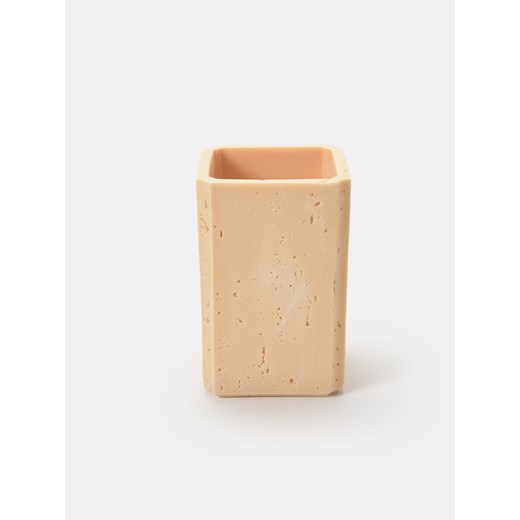 Sinsay - Strukturalny pojemnik na szczoteczki do zębów - beżowy Sinsay One Size Sinsay