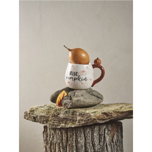 Sinsay - Ceramiczny kubek z uchem z motywem jesiennym - wielobarwny ze sklepu Sinsay w kategorii Kubki - zdjęcie 184700753
