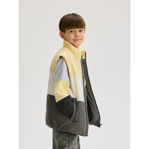 Reserved - Kamizelka z kieszeniami - żółty ze sklepu Reserved w kategorii Kamizelki chłopięce - zdjęcie 184700830