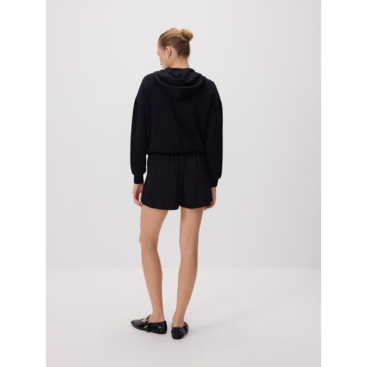 Reserved - Gładkie szorty z modalem - czarny Reserved L Reserved