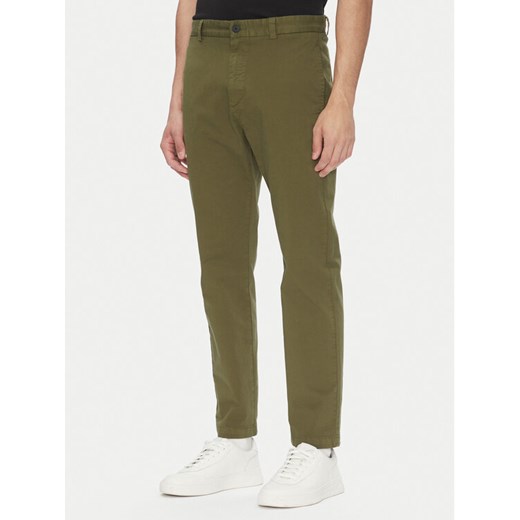 HUGO Chinosy 50530886 Zielony Slim Fit ze sklepu MODIVO w kategorii Spodnie męskie - zdjęcie 184701621
