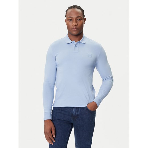 BOSS Polo Passerby 50507704 Błękitny Slim Fit ze sklepu MODIVO w kategorii T-shirty męskie - zdjęcie 184701643