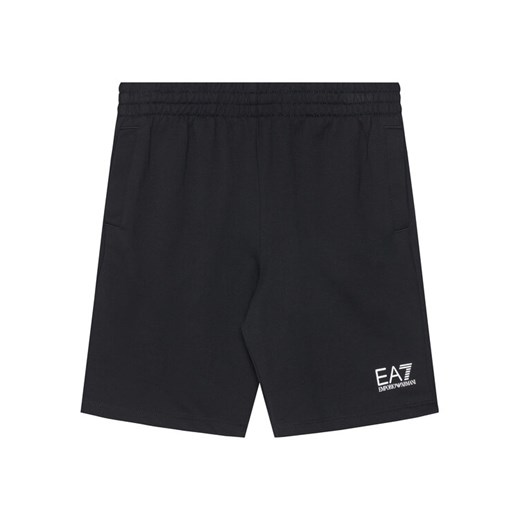 EA7 Emporio Armani Szorty sportowe 7B000026 AF10380 UC001 Czarny Regular Fit ze sklepu MODIVO w kategorii Spodenki chłopięce - zdjęcie 184701693