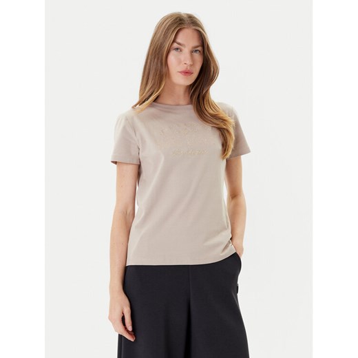 Guess T-Shirt V5YI13 J1314 Beżowy Regular Fit ze sklepu MODIVO w kategorii Bluzki damskie - zdjęcie 184701711