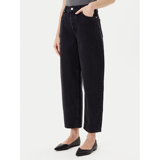 HUGO Jeansy Gimine_3 50544027 Czarny Mom Fit ze sklepu MODIVO w kategorii Jeansy damskie - zdjęcie 184701773
