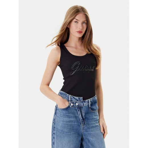 Guess Top W5YP00 KCXJ2 Czarny Regular Fit ze sklepu MODIVO w kategorii Bluzki damskie - zdjęcie 184701803