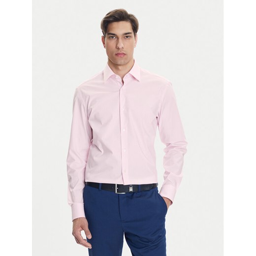 BOSS Koszula H-Hank 50469345 Różowy Slim Fit ze sklepu MODIVO w kategorii Koszule męskie - zdjęcie 184701804