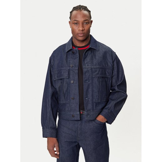 HUGO Kurtka jeansowa 50542915 Granatowy Relaxed Fit ze sklepu MODIVO w kategorii Kurtki męskie - zdjęcie 184701810