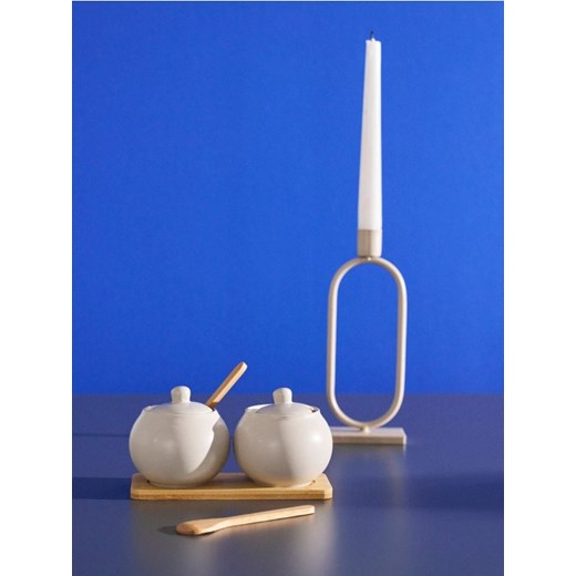 Sinsay - Ceramiczne pojemniki do przechowywania 2 pack - szary ze sklepu Sinsay w kategorii Pojemniki kuchenne - zdjęcie 184704143