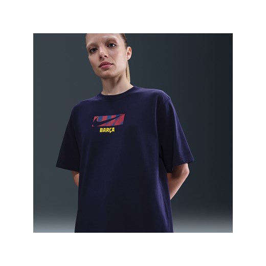 Damski T-shirt piłkarski Nike FC Barcelona Supporter - Fiolet ze sklepu Nike poland w kategorii Bluzki damskie - zdjęcie 184704243