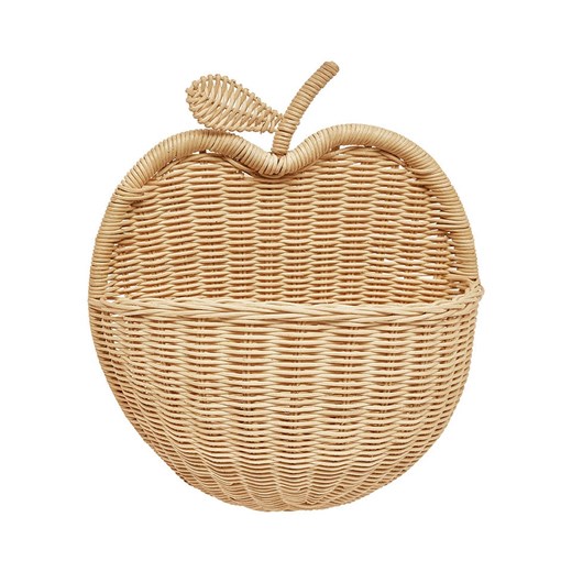 OYOY mini Kosz "Apple Wall Basket" w kolorze beżowym Oyoy Mini onesize wyprzedaż Limango Polska