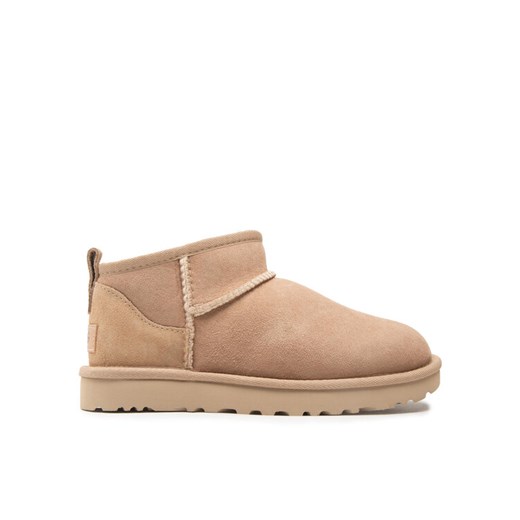 Śniegowce Ugg W Classic Ultra Mini 1116109 Beżowy ze sklepu eobuwie.pl w kategorii Śniegowce damskie - zdjęcie 184705350