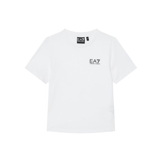 EA7 Emporio Armani T-Shirt 7B000020 AF10378 U0002 Biały Regular Fit ze sklepu MODIVO w kategorii T-shirty chłopięce - zdjęcie 184706702