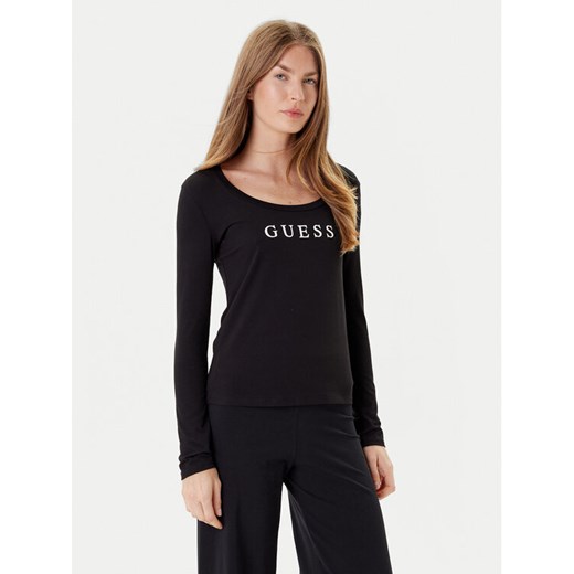 Guess Bluzka O5RI00 KBBU1 Czarny Regular Fit ze sklepu MODIVO w kategorii Bluzki damskie - zdjęcie 184706732