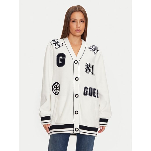 Guess T-Shirt V4BQ08 KCHV0 Biały Boxy Fit ze sklepu MODIVO w kategorii Bluzki damskie - zdjęcie 184706754