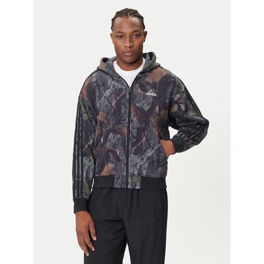 adidas Bluza Camo JY2775 Szary Loose Fit ze sklepu MODIVO w kategorii Bluzy męskie - zdjęcie 184706774
