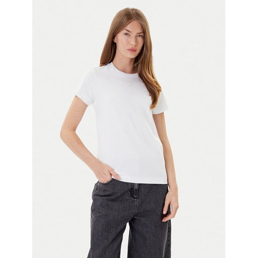 PINKO T-Shirt Bussolotto 100355 A2RD Biały Regular Fit ze sklepu MODIVO w kategorii Bluzki damskie - zdjęcie 184706800