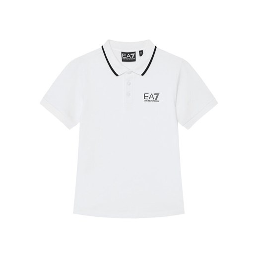 EA7 Emporio Armani Polo 7B000023 AF12901 U0002 Biały Regular Fit ze sklepu MODIVO w kategorii T-shirty chłopięce - zdjęcie 184706813