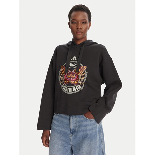adidas Bluza Farm JL8607 Czarny Loose Fit ze sklepu MODIVO w kategorii Bluzy damskie - zdjęcie 184706833