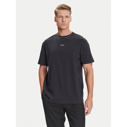 HUGO T-Shirt Split Logo 50544185 Czarny Relaxed Fit ze sklepu MODIVO w kategorii T-shirty męskie - zdjęcie 184706834