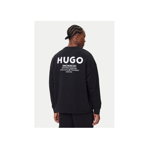 HUGO Bluza Naviu 50510732 Czarny Loose Fit S MODIVO