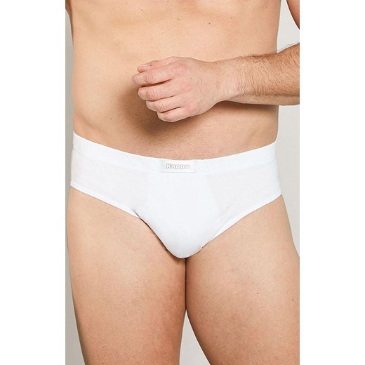 Slipy męskie gładkie białe z czystej bawełny Kappa K1103, Kolor biały, Rozmiar M, Kappa ze sklepu Primodo w kategorii Majtki męskie - zdjęcie 184708041