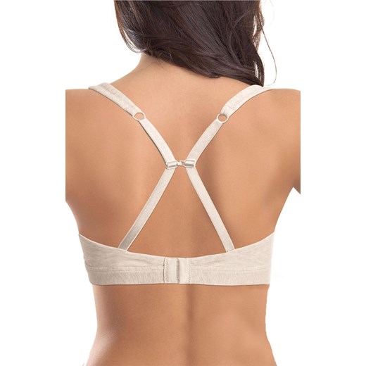 Biustonosz damski miękki bawełniany w sportowym stylu ecru Natural Cotton 1454 Sielei, Kolor ecru, Rozmiar 70B, Sielei ze sklepu Primodo w kategorii Biustonosze - zdjęcie 184708112