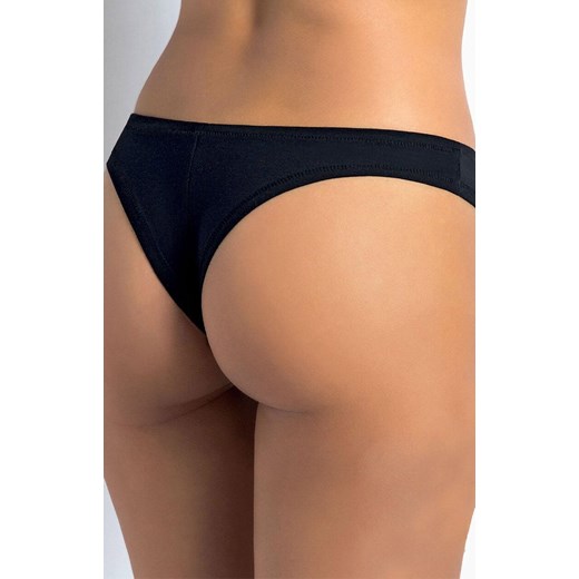 Figi damskie brazyliany czarne Natural Cotton 1447, Kolor czarny, Rozmiar XS, Sielei ze sklepu Intymna w kategorii Majtki damskie - zdjęcie 184708601