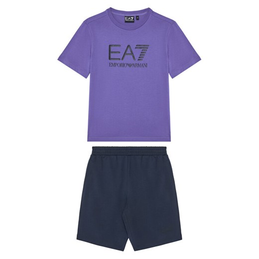 EA7 Emporio Armani Komplet t-shirt i spodenki 7B000043 AF10378 MA028 Kolorowy Regular Fit ze sklepu MODIVO w kategorii Komplety chłopięce - zdjęcie 184709753