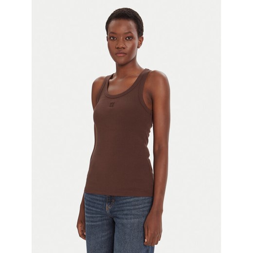 HUGO Top Datamia 50514489 Brązowy Slim Fit ze sklepu MODIVO w kategorii Bluzki damskie - zdjęcie 184709763