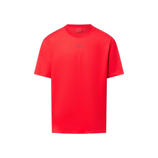 HUGO Koszulka męska - Dapolino Mężczyźni Bawełna czerwony jednolity ze sklepu vangraaf w kategorii T-shirty męskie - zdjęcie 184710051