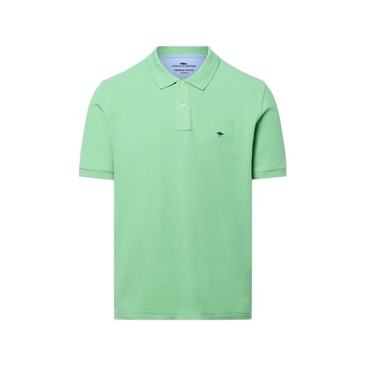 Fynch-Hatton Męska koszulka polo Mężczyźni Bawełna groszkowy jednolity ze sklepu vangraaf w kategorii T-shirty męskie - zdjęcie 184710060