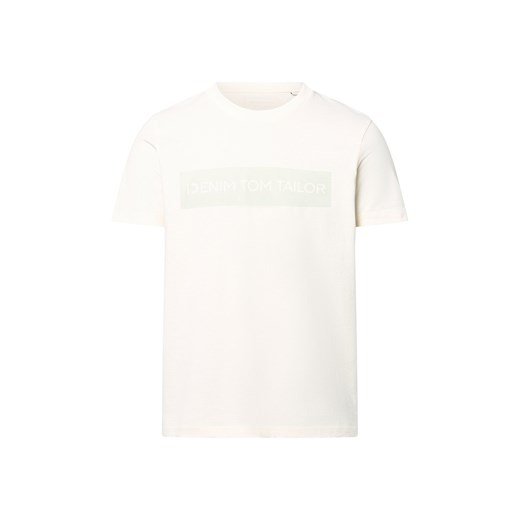 Tom Tailor Denim Koszulka męska Mężczyźni Bawełna biały nadruk ze sklepu vangraaf w kategorii T-shirty męskie - zdjęcie 184710084
