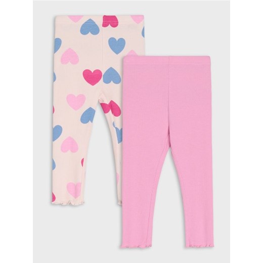 Sinsay - Legginsy 2 pack - różowy ze sklepu Sinsay w kategorii Odzież dla niemowląt - zdjęcie 184711994