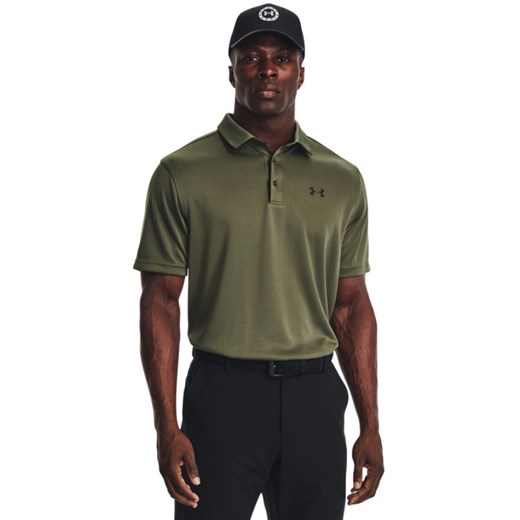 Męska koszulka polo Under Armour Tech Polo - khaki ze sklepu Sportstylestory.com w kategorii T-shirty męskie - zdjęcie 184712750